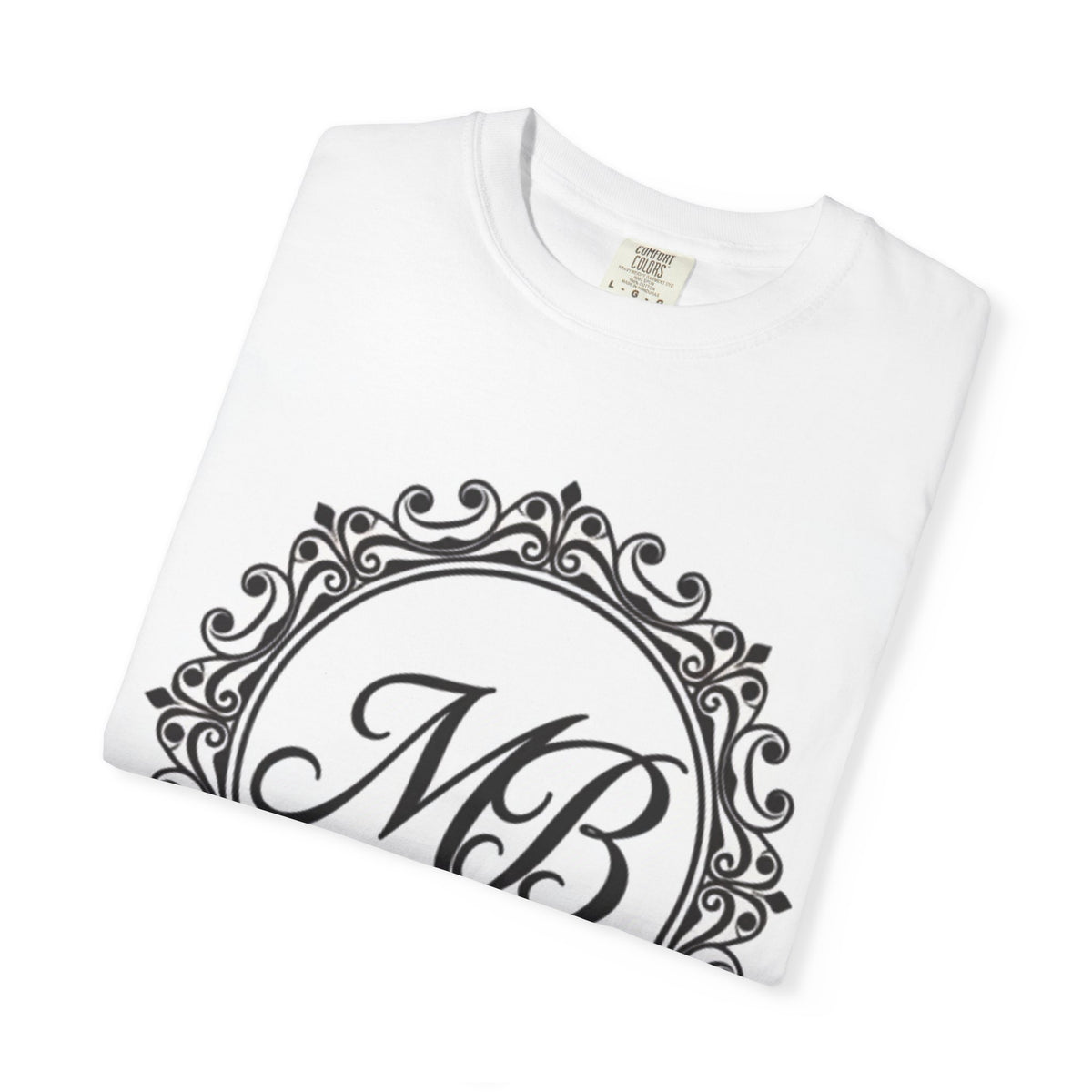 Mehnaz Begum Monogram T-Shirt — MB Crest Personalized Luxury Tee