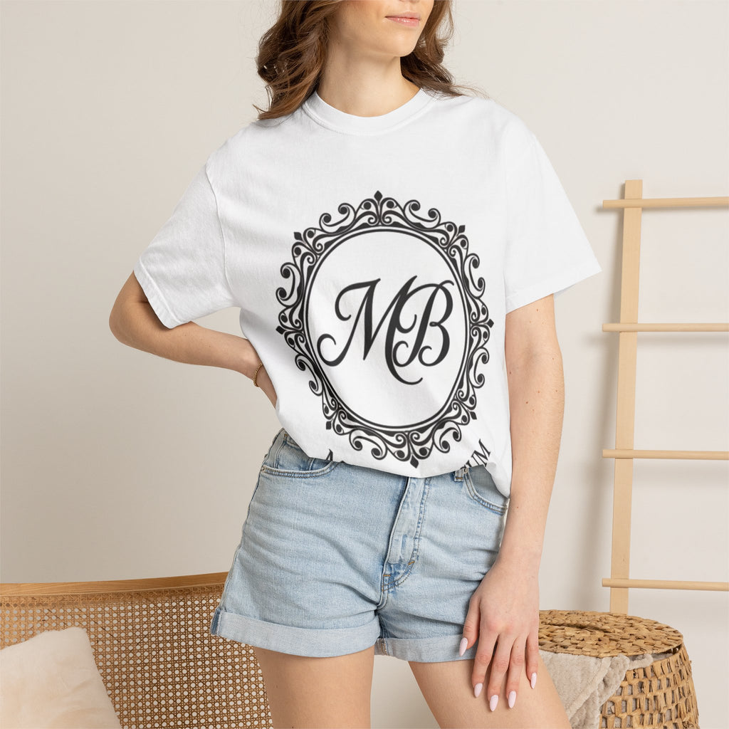 Mehnaz Begum Monogram T-Shirt — MB Crest Personalized Luxury Tee