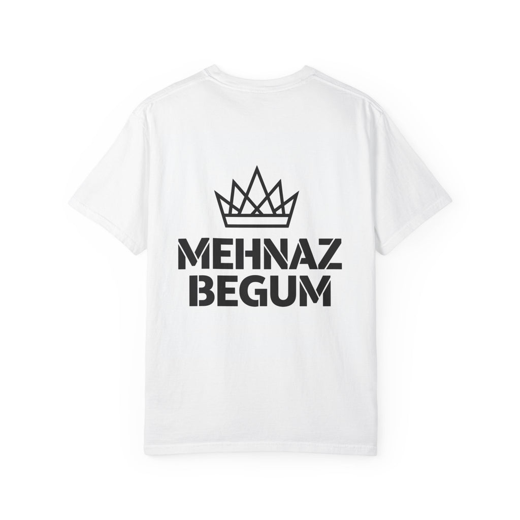 Mehnaz Begum Monogram T-Shirt — MB Crest Personalized Luxury Tee