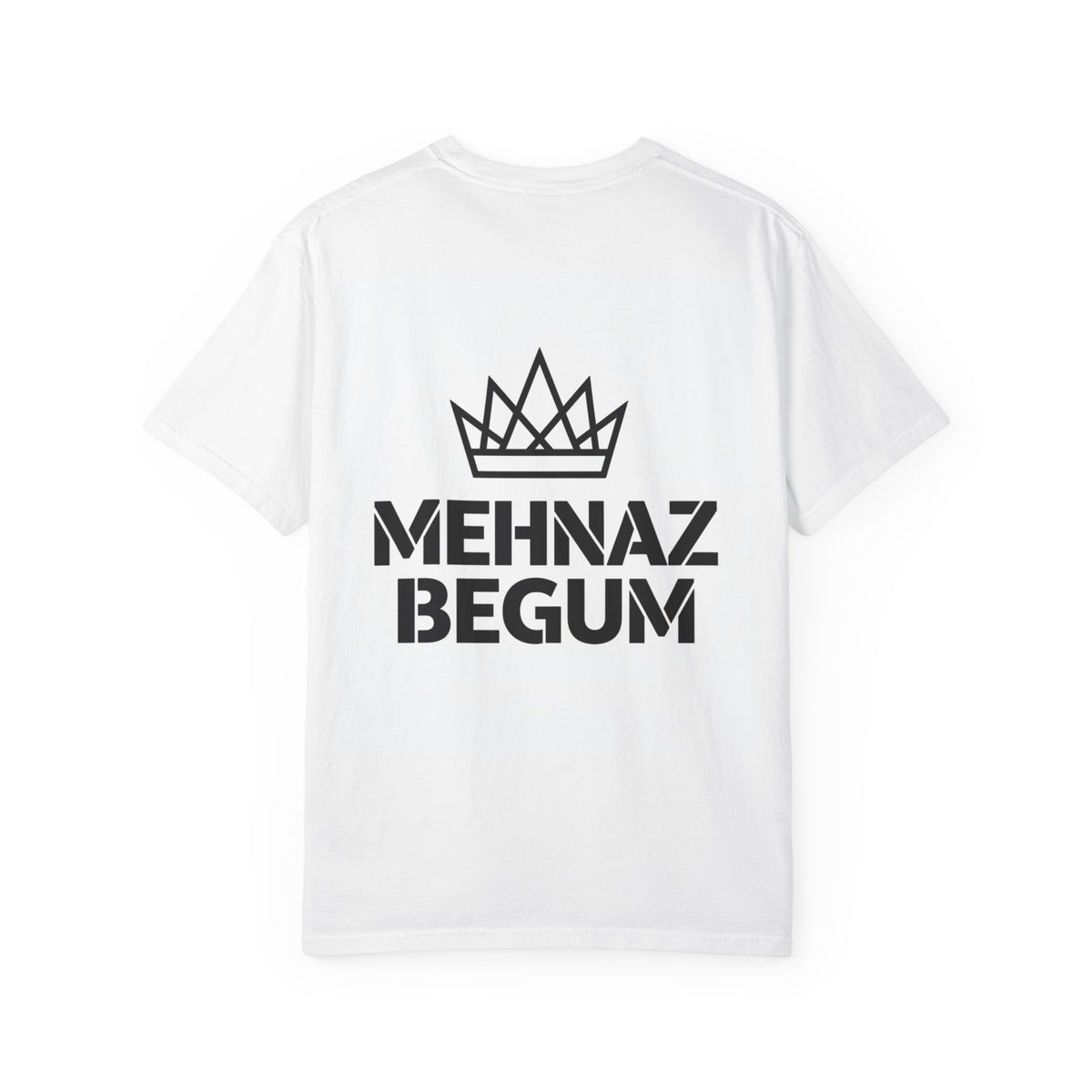 Mehnaz Begum Monogram T-Shirt — MB Crest Personalized Luxury Tee