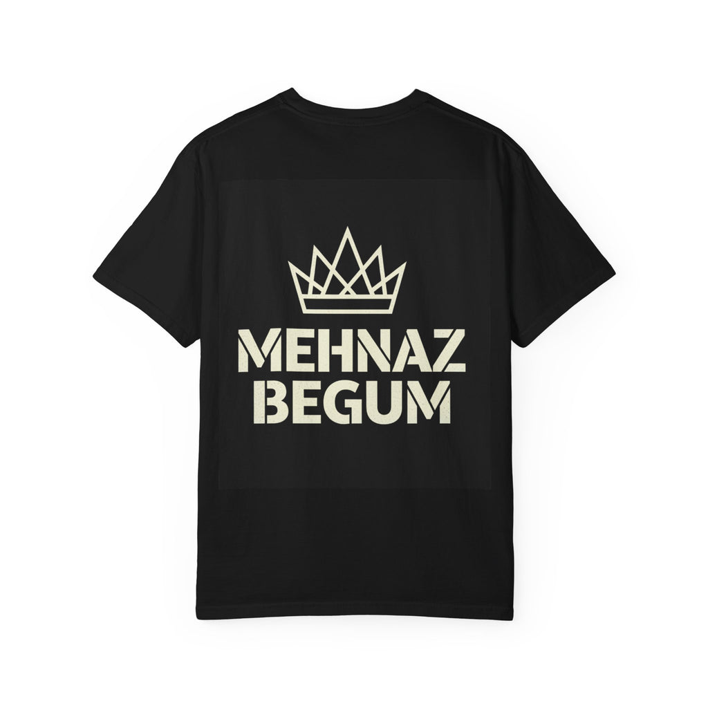 Personalized Mehnaz Begum Gold Crest T-Shirt — Luxury Monogram Tee