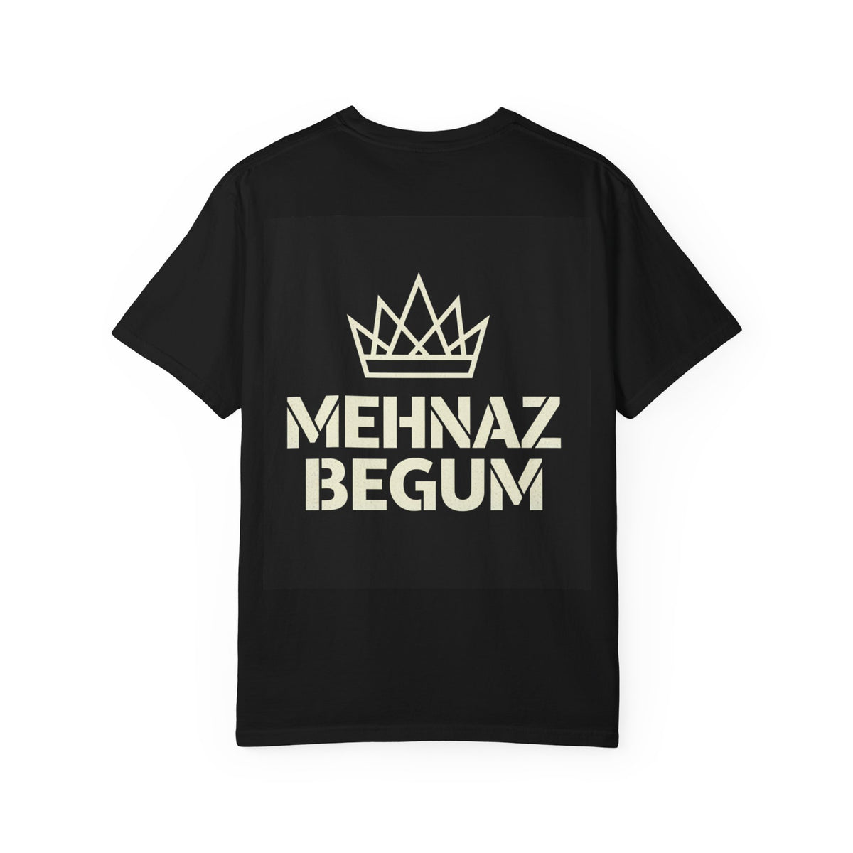 Personalized Mehnaz Begum Gold Crest T-Shirt — Luxury Monogram Tee