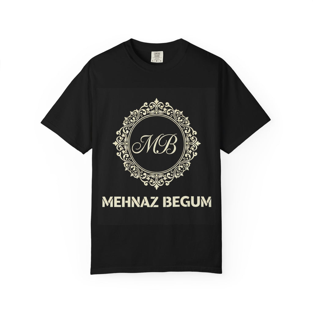 Personalized Mehnaz Begum Gold Crest T-Shirt — Luxury Monogram Tee