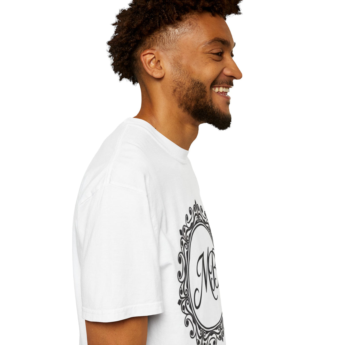 Mehnaz Begum Monogram T-Shirt — MB Crest Personalized Luxury Tee