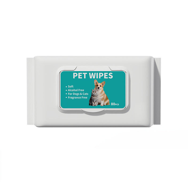 Pet Supplies Pet Wipes 80 Dogs And Cats Special Wipes Disposable Wash-free Cleaning