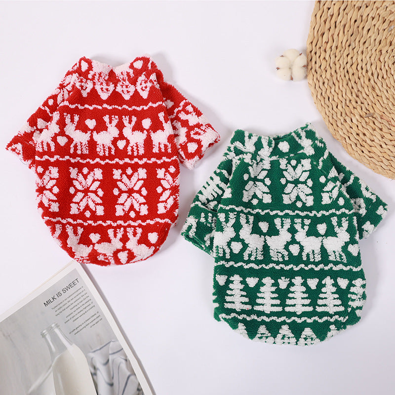 New Cross-border Christmas Pet Clothes